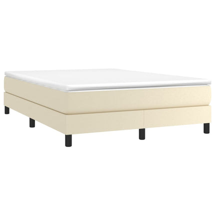 Giroletto a Molle con Materasso Crema 140x190 cm in Similpelle