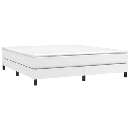 Giroletto a Molle con Materasso Bianco 180x200 cm in Similpelle