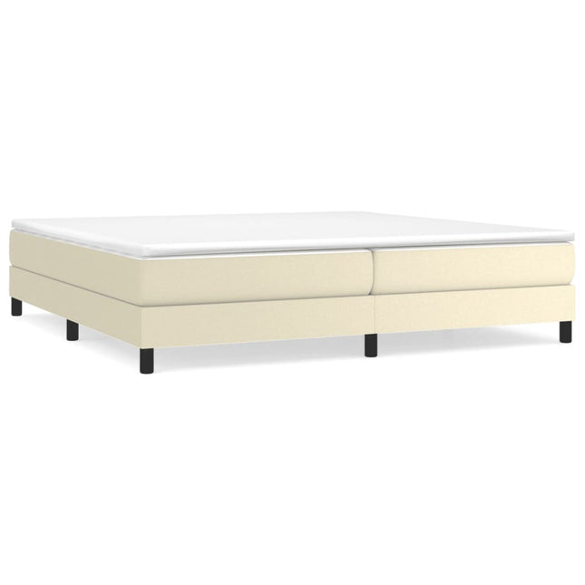 Giroletto a Molle con Materasso Crema 200x200 cm in Similpelle