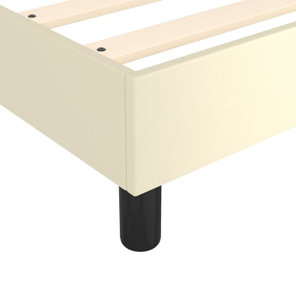 Giroletto a Molle con Materasso Crema 200x200 cm in Similpelle