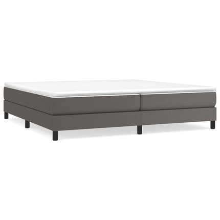 Giroletto a Molle con Materasso Grgio 200x200 cm in Similpelle