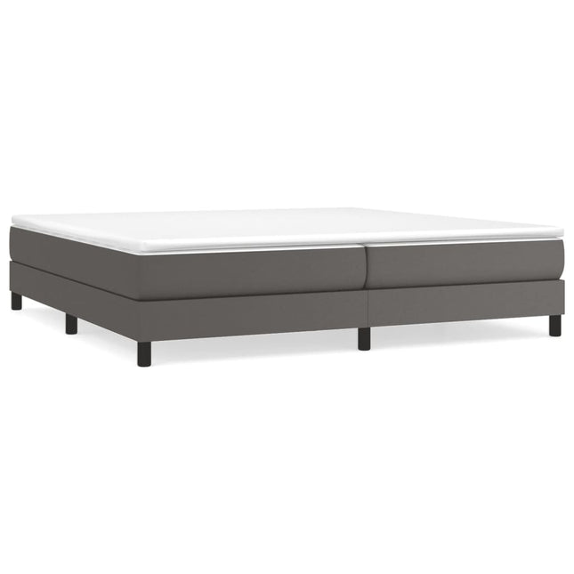 Giroletto a Molle con Materasso Grgio 200x200 cm in Similpelle