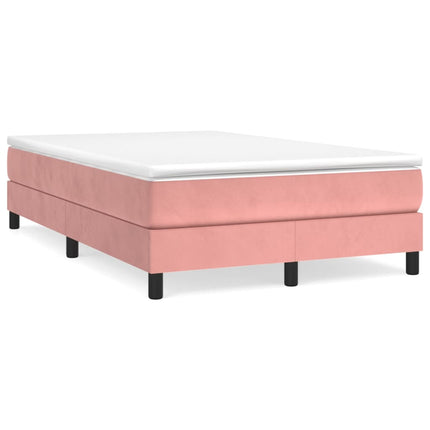 Giroletto a Molle con Materasso Rosa 120x200 cm in Velluto