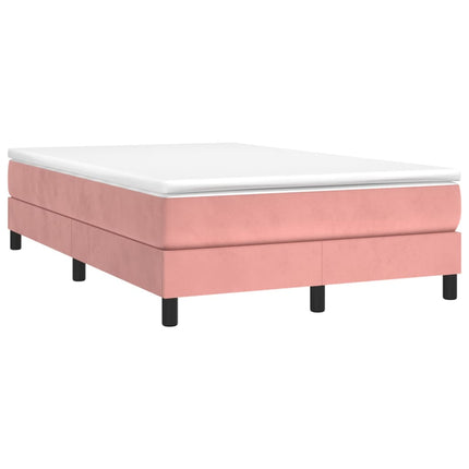 Giroletto a Molle con Materasso Rosa 120x200 cm in Velluto