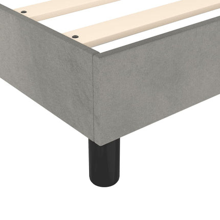Giroletto a Molle con Materasso Grigio Chiaro 140x200cm Velluto