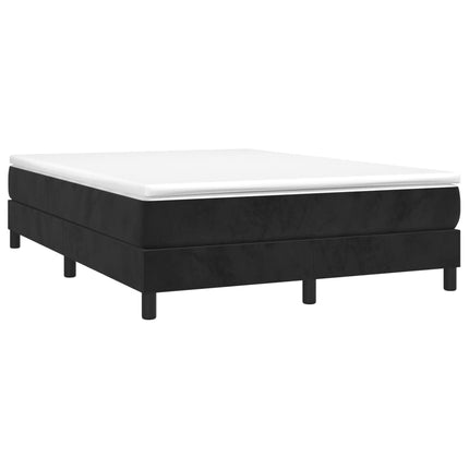 Giroletto a Molle con Materasso Nero 140x200 cm in Velluto