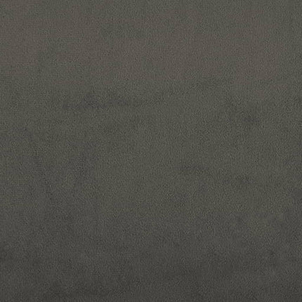 Giroletto a Molle con Materasso Grigio Scuro 180x200 cm Velluto