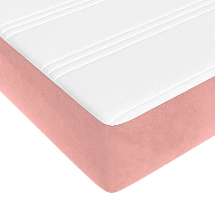 Giroletto a Molle con Materasso Rosa 180x200 cm in Velluto