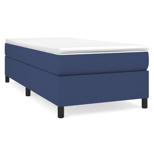 Giroletto a Molle con Materasso Blu 90x190 cm in Tessuto
