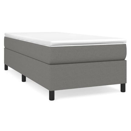 Giroletto a Molle con Materasso Grigio Scuro 100x200 cm Tessuto