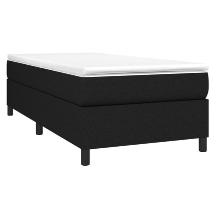 Giroletto a Molle con Materasso Nero 100x200 cm in Tessuto