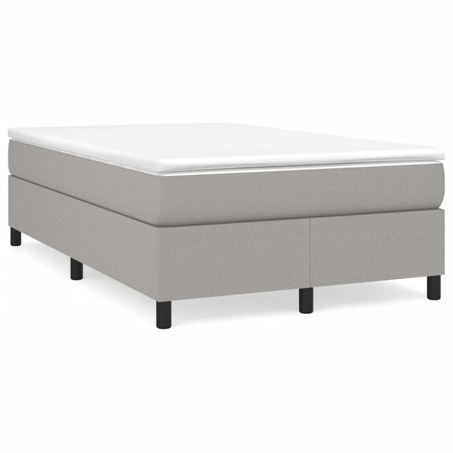 Giroletto a Molle con Materasso Grigio Chiaro 120x200cm Tessuto