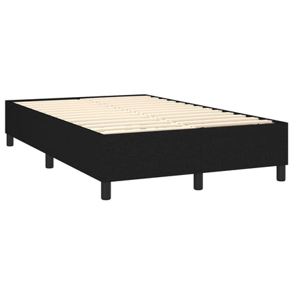 Giroletto a Molle con Materasso Nero 120x200 cm in Tessuto