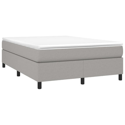 Giroletto a Molle con Materasso Grigio Chiaro 140x190cm Tessuto