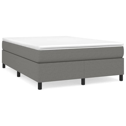 Giroletto a Molle con Materasso Grigio Scuro 140x190 cm Tessuto