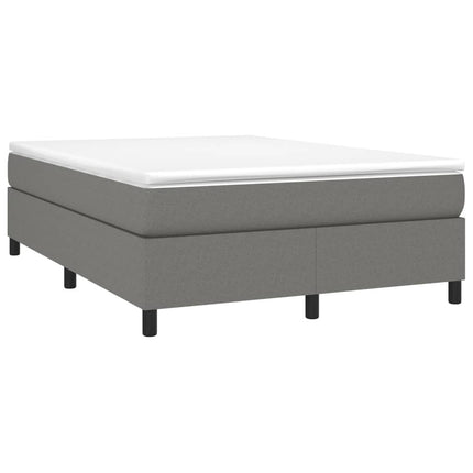 Giroletto a Molle con Materasso Grigio Scuro 140x190 cm Tessuto