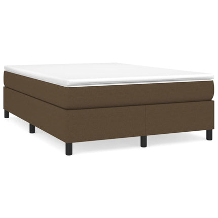 Giroletto a Molle con Materasso Marrone Scuro 140x190cm Tessuto