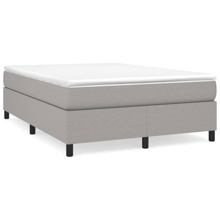 Giroletto a Molle con Materasso Grigio Chiaro 140x200cm Tessuto