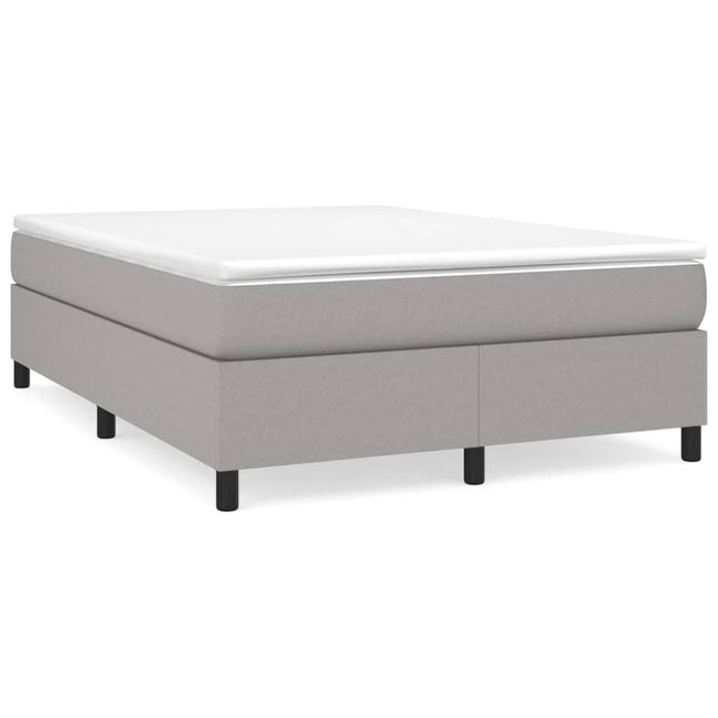 Giroletto a Molle con Materasso Grigio Chiaro 140x200cm Tessuto
