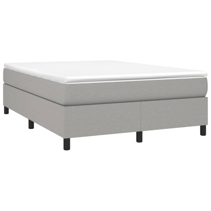 Giroletto a Molle con Materasso Grigio Chiaro 140x200cm Tessuto