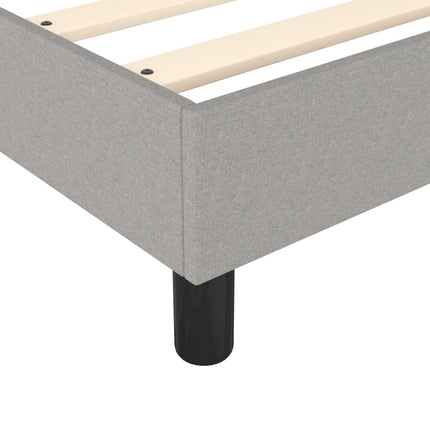Giroletto a Molle con Materasso Grigio Chiaro 140x200cm Tessuto