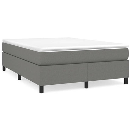 Giroletto a Molle con Materasso Grigio Scuro 140x200cm Tessuto