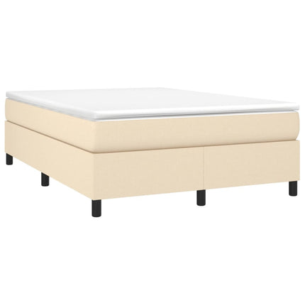 Giroletto a Molle con Materasso Crema 140x200 cm in Tessuto