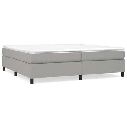 Giroletto a Molle con Materasso Grigio Chiaro 200x200cm Tessuto