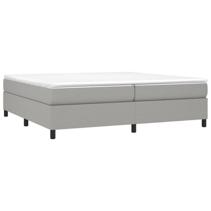 Giroletto a Molle con Materasso Grigio Chiaro 200x200cm Tessuto