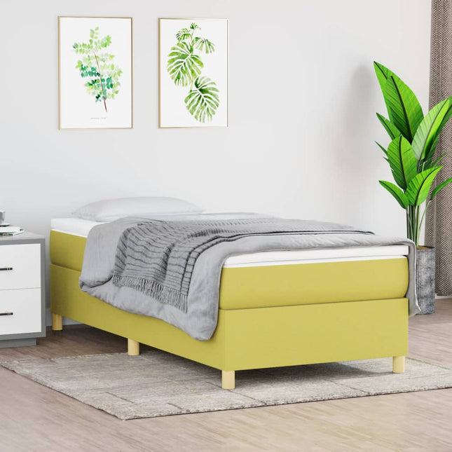 Giroletto a Molle con Materasso Verde 100x200 cm in Tessuto