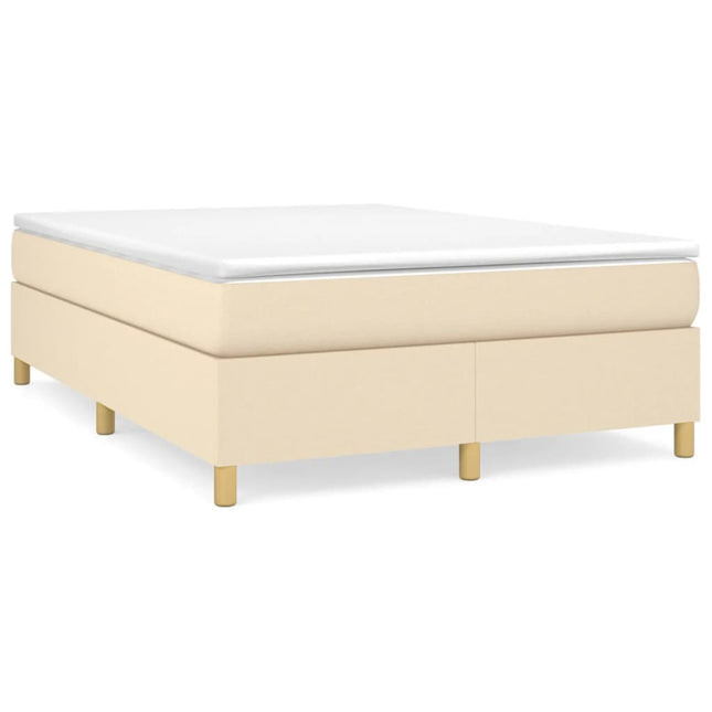 Giroletto a Molle con Materasso Crema 140x19 cm in Tessuto