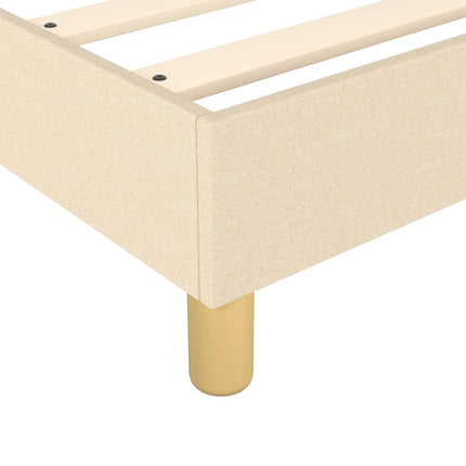 Giroletto a Molle con Materasso Crema 140x19 cm in Tessuto