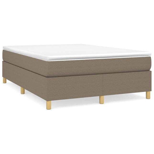 Giroletto a Molle con Materasso Tortora 140x200 cm in Tessuto