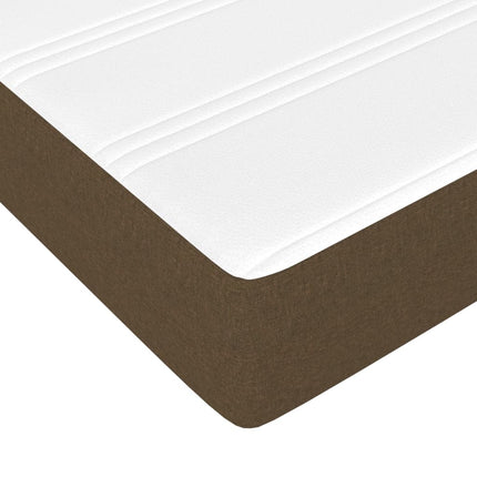 Giroletto a Molle con Materasso Marrone Scuro 160x200cm Tessuto