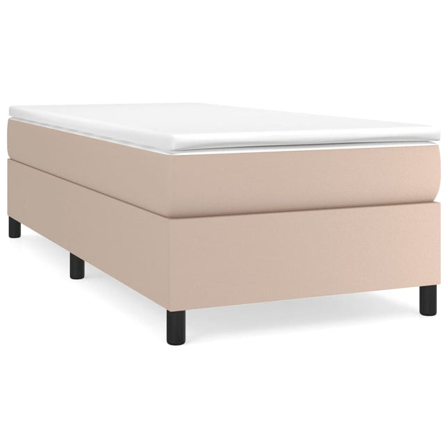 Giroletto a Molle con Materasso Cappuccino 80x200 cm Similpelle