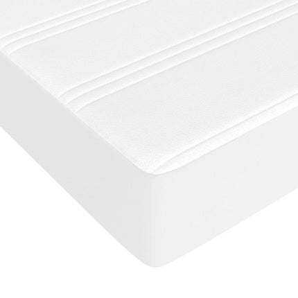 Giroletto a Molle con Materasso Bianco 140x190 cm in Similpelle