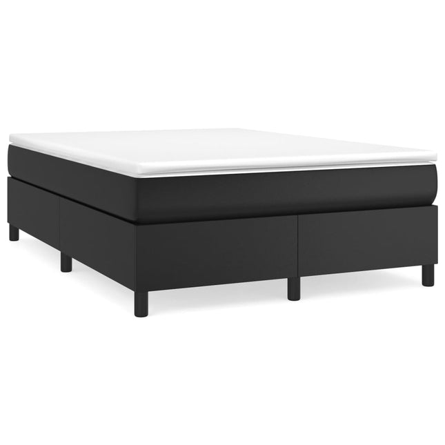 Giroletto a Molle con Materasso Nero 140x200 cm in Similpelle