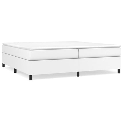 Giroletto a Molle con Materasso Bianco 200x200cm in Similpelle