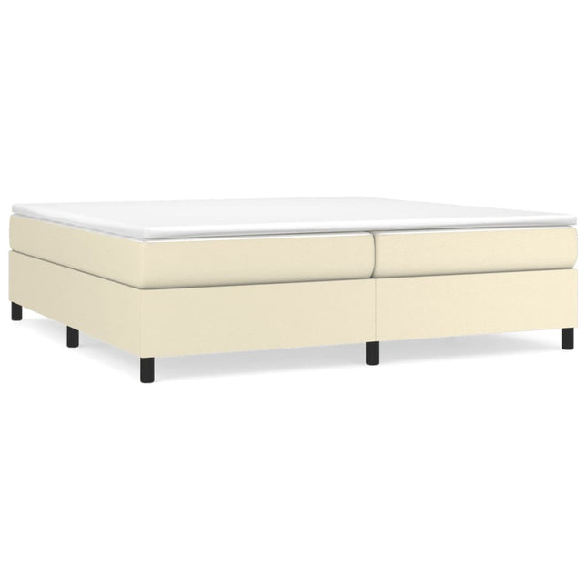 Giroletto a Molle con Materasso Crema 200x200 cm in Similpelle