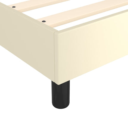 Giroletto a Molle con Materasso Crema 200x200 cm in Similpelle