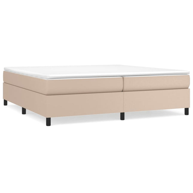 Giroletto a Molle con Materasso Cappuccino 200x200cm Similpelle