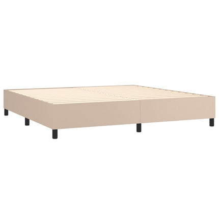 Giroletto a Molle con Materasso Cappuccino 200x200cm Similpelle