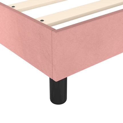 Giroletto a Molle con Materasso Rosa 90x190 cm in Velluto