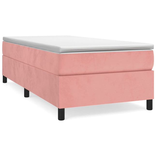 Giroletto a Molle con Materasso Rosa 90x200 cm in Velluto