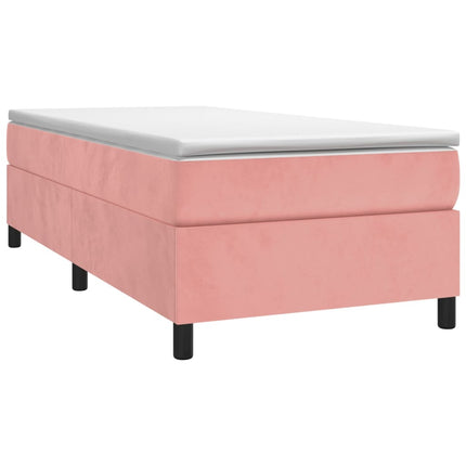 Giroletto a Molle con Materasso Rosa 90x200 cm in Velluto