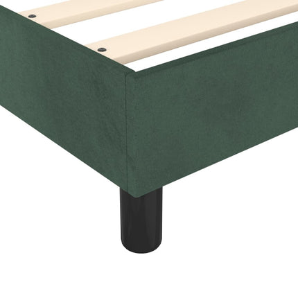 Giroletto a Molle con Materasso Verde Scuro 120x200 cm Velluto