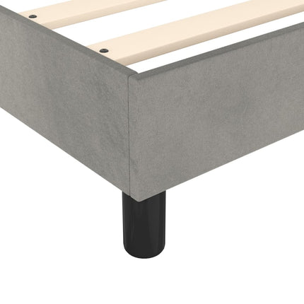 Giroletto a Molle con Materasso Grigio Chiaro 140x200cm Velluto