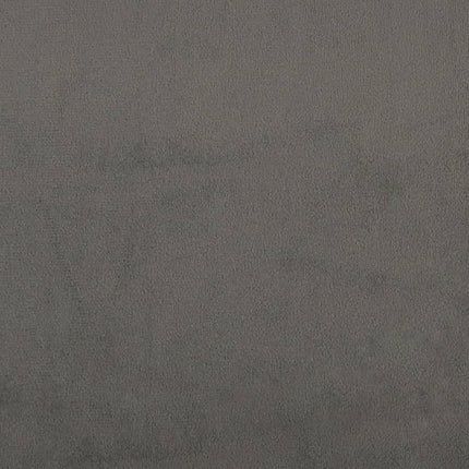 Giroletto a Molle con Materasso Grigio Scuro 200x200 cm Velluto