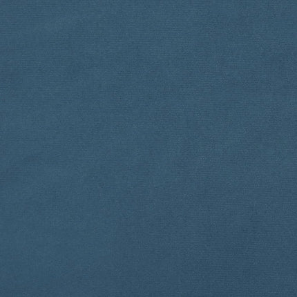 Giroletto a Molle con Materasso Blu Scuro 200x200 cm in Velluto