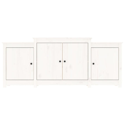 Credenza Bianca 164x37x68 cm in Legno Massello di Pino